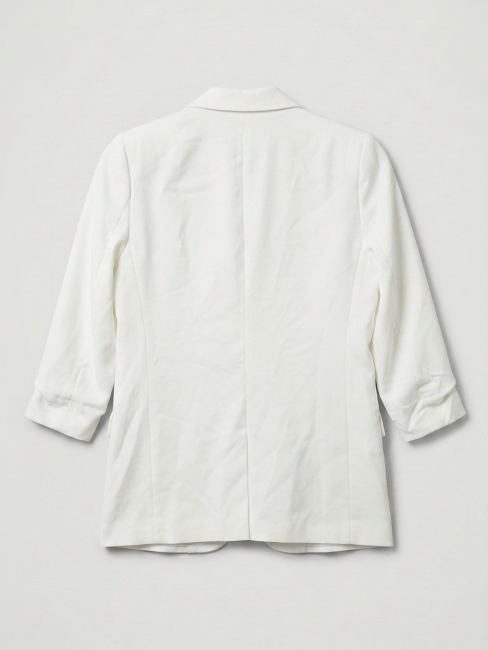 Tahari White Rolled-Sleeve Tailored Blazer - Picture 2 of 5